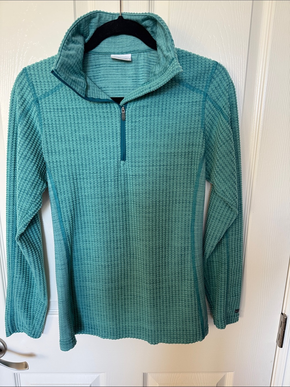 Columbia size small Turquoise Quarter-Zip Thermal Sweater - Women